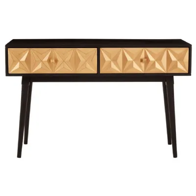 Glamorous Gold Finish Console Table