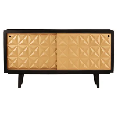 Glamorous Gold Finish Sideboard