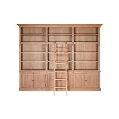 Oak Colonial 3 Section Bookcase