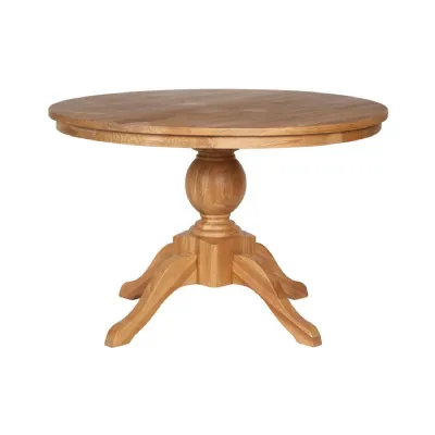 Rustic Round Oak Dining Table