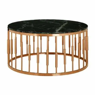 Alvaro Round Marble Top Coffee Table