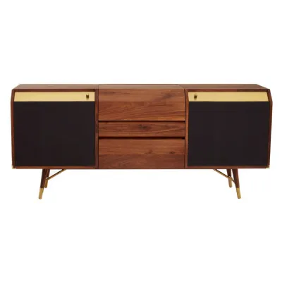 Dark Walnut Retro Style Kenso Sideboard