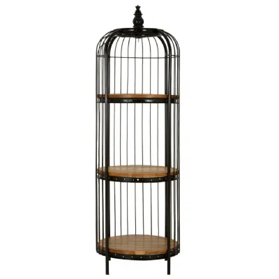 Mantis Small Black Finish Birdcage Shelf Unit
