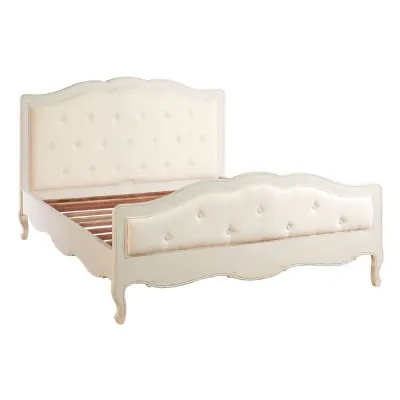 French Chic White Kingsize Bed