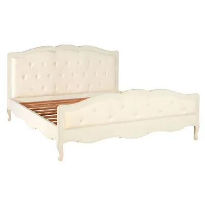 French Chic White Super Kingsize Bed