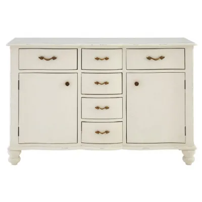 Six Drawer White Sideboard
