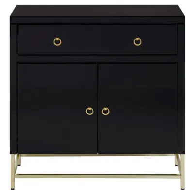 Boutique Hotel Style Gold On Steel Black Cabinet