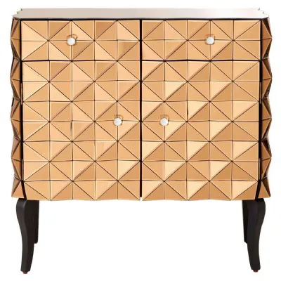 Contemporary Geometric Texture Copper Colour Buffet