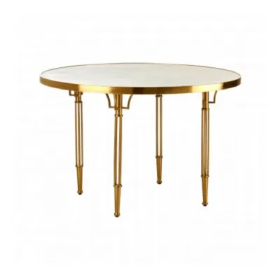 Art Deco Gold and White Dining Table