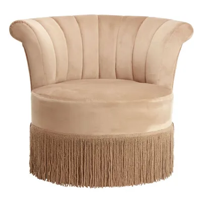 Art Deco Tasselled Base Swivel Chair