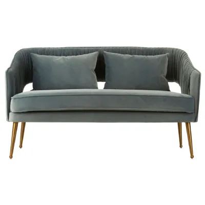 Sophisticated Statement Blue Velvet Sofa