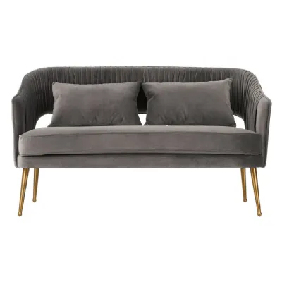 Sophisticated Statement Grey Velvet Sofa