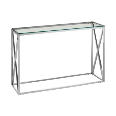 Cross End Steel Console