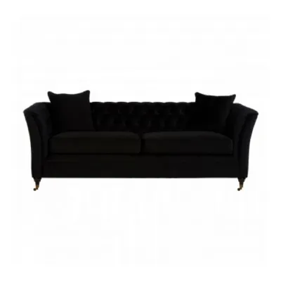 Sabrina Black 3 Seat Onyx Sofa