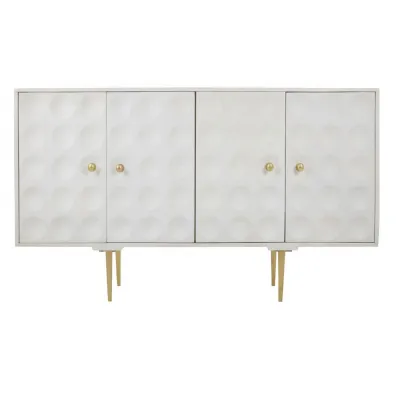Satara White Sideboard With Gold Legs