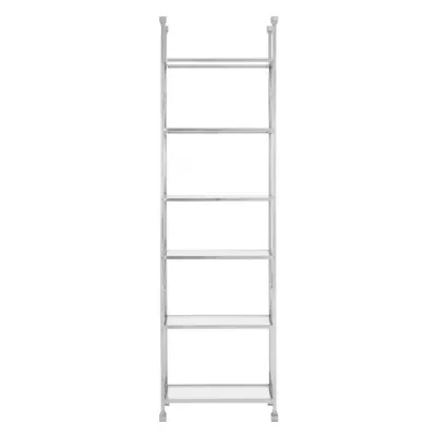 Horizon Silver Finish 5 Shelf Cross Design Unit