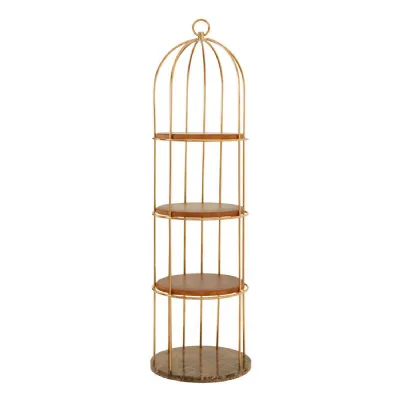 Horizon Large Rose Gold Cage Shelf Unit