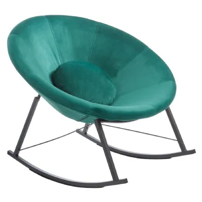 Conical Seat Green Rocking Chair