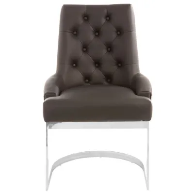 Contemporary Black Faux Leather Chair