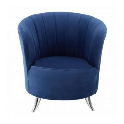 Ribbed Blue Tub Chair