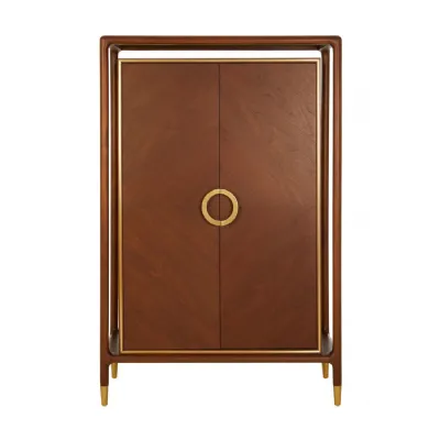 Lino Mid Century Walnut 2 Door Cabinet