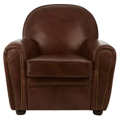 Victor Classic Coffee Leather Club Armchair
