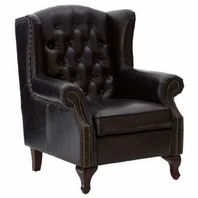 Victor Black Scroll Armchair