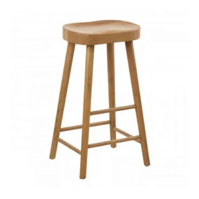 Lyon oak stool with footrest