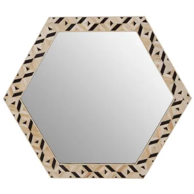 Hexagonal Reflective Boho Wall Mirror