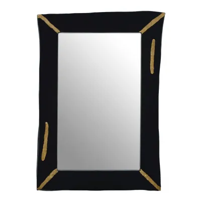 Irregular Acacia Wood Silver Filling Wall Mirror