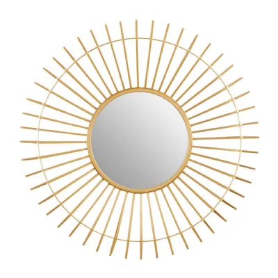 Luxe Sunburst Bevelled Gold Finish Wall Mirror