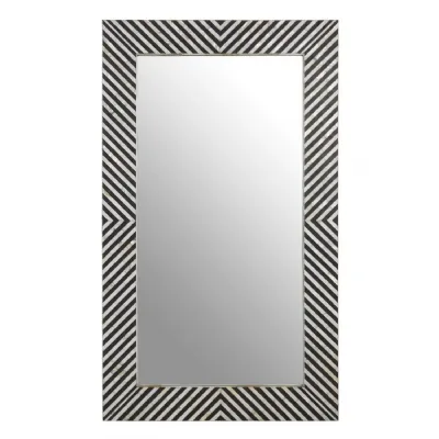 Black And White Boho Monochrome Accent Piece Wall Mirror
