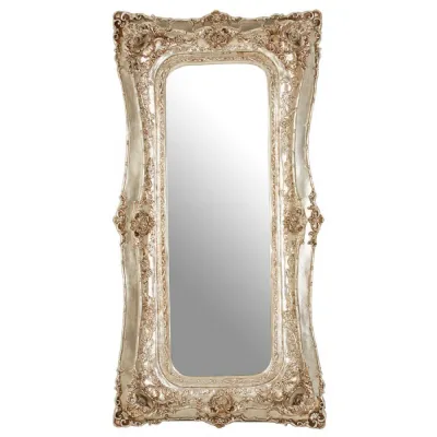 Bevelled Rectangular Champagne Finish Wall Mirror