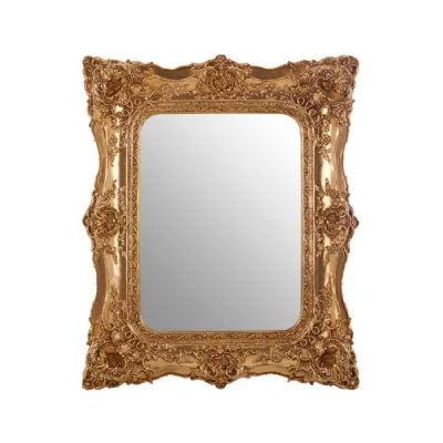 Weathered Neoclassical Gold Finish Wall Mirror