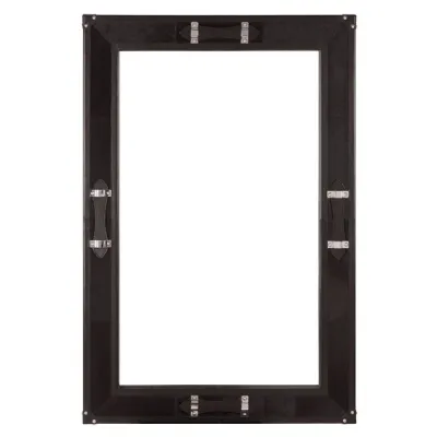 Classic Leather Frame Metalic Accent Straps Wall Mirror