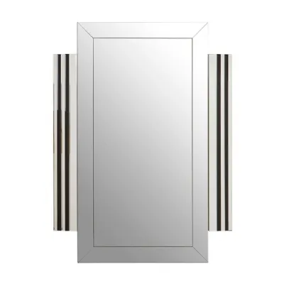 Glamorous Chic Bevelled Corners Black Trim Wall Mirror