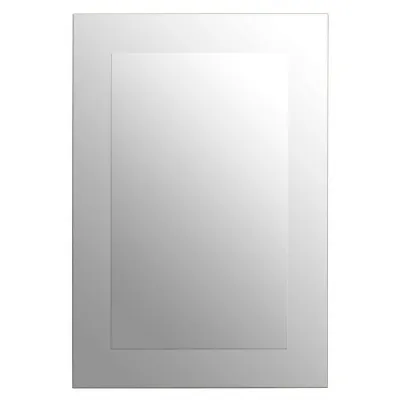 Contemporary Mirrored Frame Smooth Finish Wall Mirror