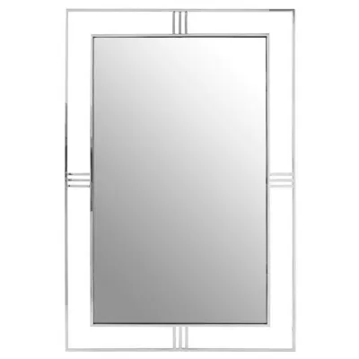 Contemporary Stainless Steel Mirrored Frame Wall Mirror