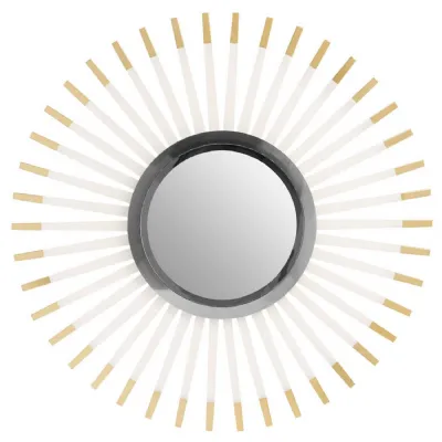 Quirky Clear Acrylic Retro Stainless Steel Wall Mirror