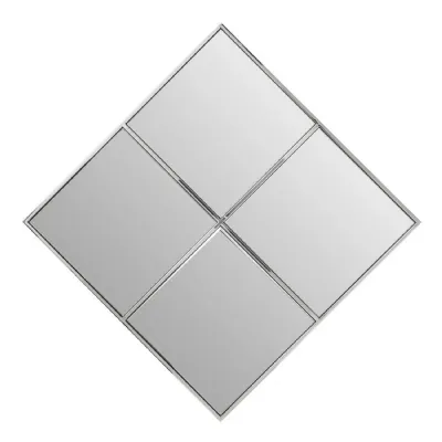 Stainless Steel Silver Finish Wall Mirror