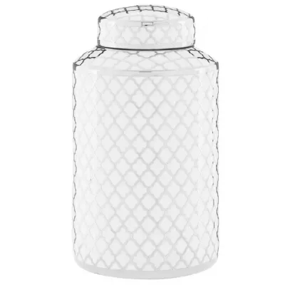Small Moorish White Quatrefoil Vase