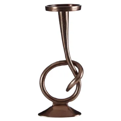Stylish Fifty Five South Twist Bronze Candle Holder