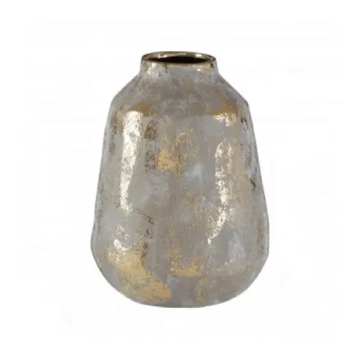 Orvena Grey and Gold Ceramic Vase