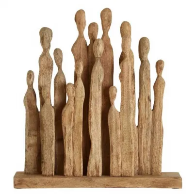 Mango Wood Unity Group Sculpture