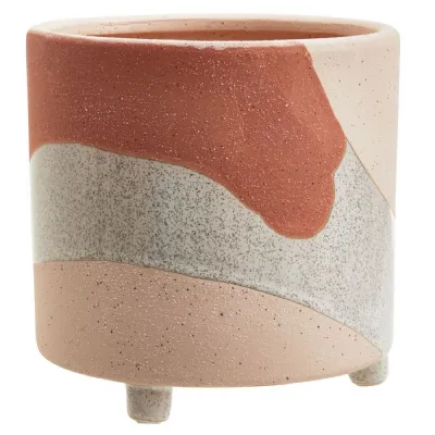 Large Pastel Earthy Shades Abstract Planter