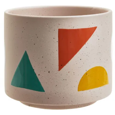 Large Colourful Abstract Shapes Planter