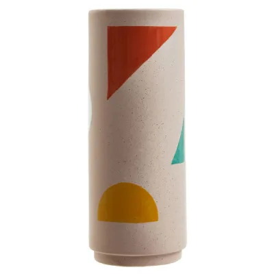 Large Colourful Abstract Shapes Vase