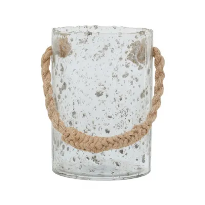 Large Natural Rope Handle Lantern