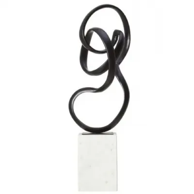 Mirano Black Finish Aluminium Knot Sculpture
