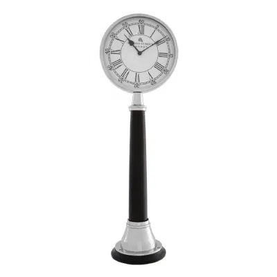 Black Nickel Vintage Roman Numeral Table Clock